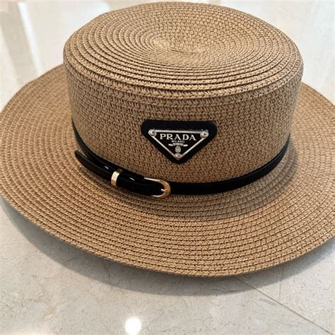 prada straw hats|prada denim bucket hat.